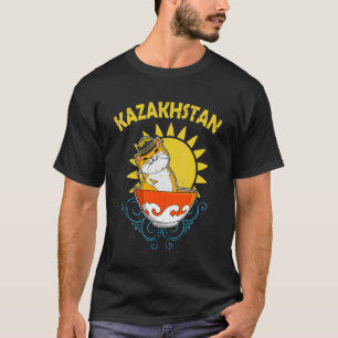 Camiseta Yurta República do Cazaquistão Qazaqstan bandeira