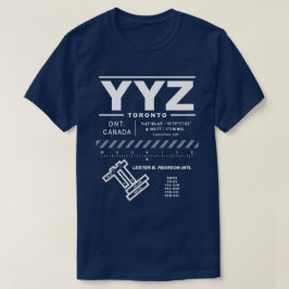 Camiseta YYZ do Aeroporto Int'l de Toronto Pearson