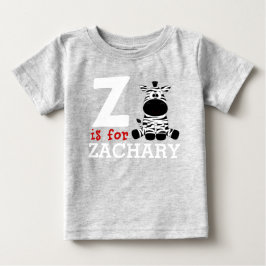 Camiseta Z é personalizado para o nome do Zachary & Kids
