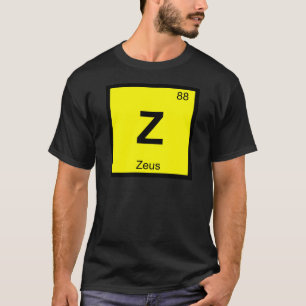 Camiseta Z - Zeus Química Símbolo da Tabela Periódica