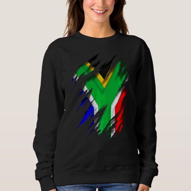 Camiseta Za Zaf Bandeira Da África Do Sul (Frente)