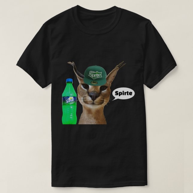 Camiseta Zabloing Big Floppa Cat Meme Spirte (Frente do Design)