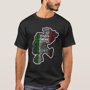 Camiseta Zacatecas México Mapa Bandera Mexicana Estado T Sh
