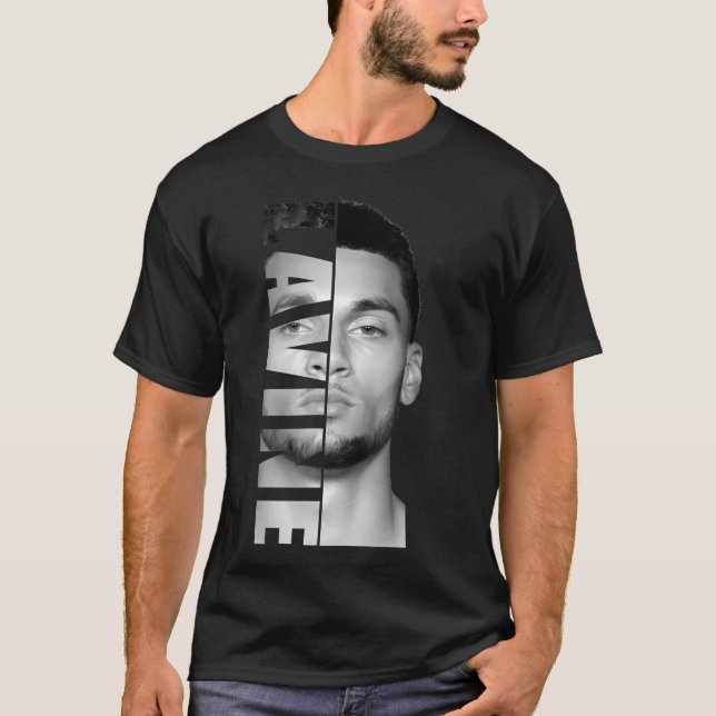 Camiseta Zach Lavine - Preto Branco (Frente)