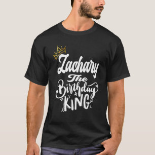Camiseta Zachary O Aniversário Rei Feliz Homens Felizes