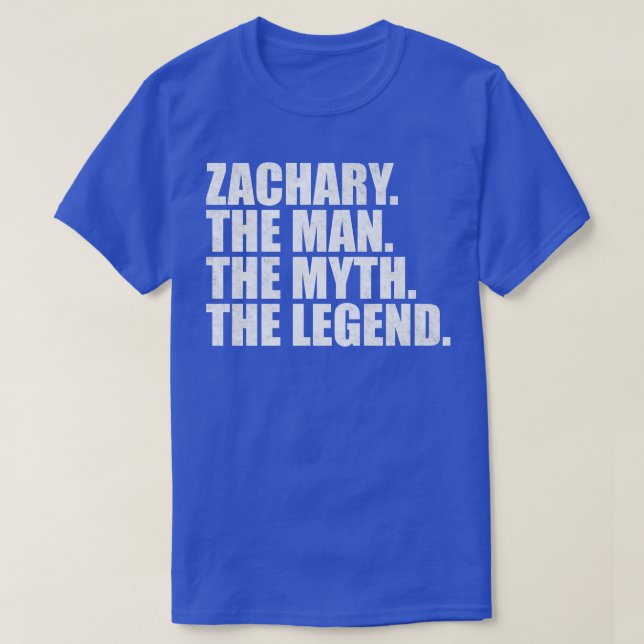 Camiseta Zachary Zachary Nome próprio Zachary (Frente do Design)