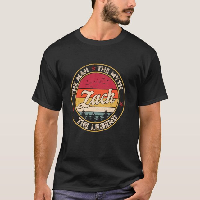 Camiseta Zack The Man The Myth The Legend Personalized Name (Frente)