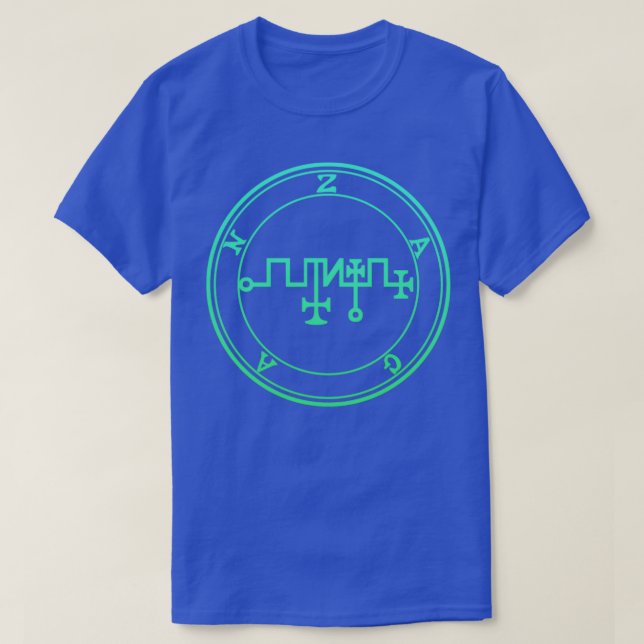 Camiseta Zagan Sigil Transforma Metais Em Moedas Gradiente  (Frente do Design)