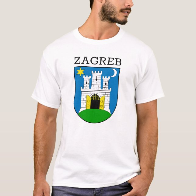 Camiseta Zagreb Casaco de Armas (Frente)