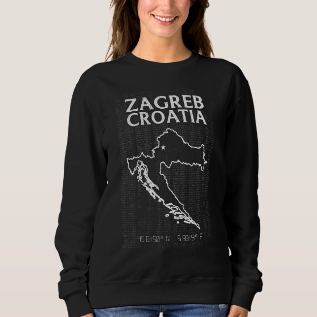 Camiseta Zagreb Croatia Country Capital City Flag Patriotic (Frente)
