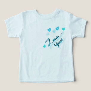 Camiseta Zain Your – Lettering de Pincel Azul e Preto Amor