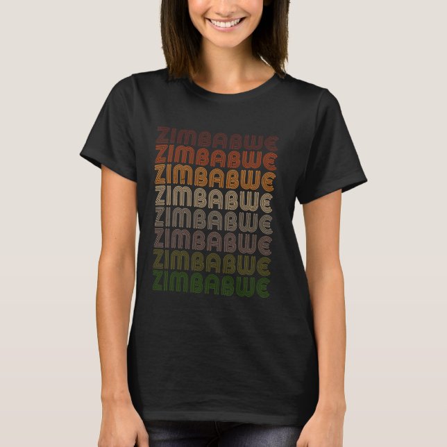 Camiseta Zâmbia africana do Zimbabué que viaja lembrança fa (Frente)