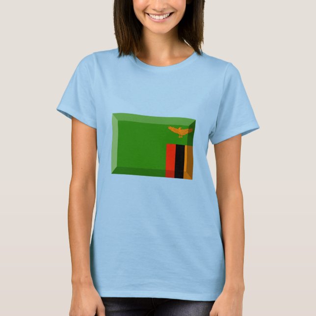 Camiseta Zâmbia Flag Jewel (Frente)