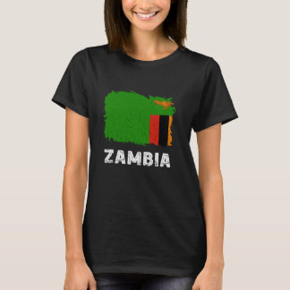 Camiseta Zambia Flag Zambian Roots Vintage Zambian Pride He
