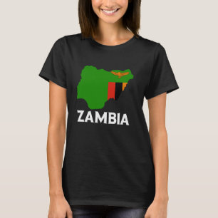 Camiseta Zâmbia Orgulho Zambiano Raízes Zambianas Mapa Band