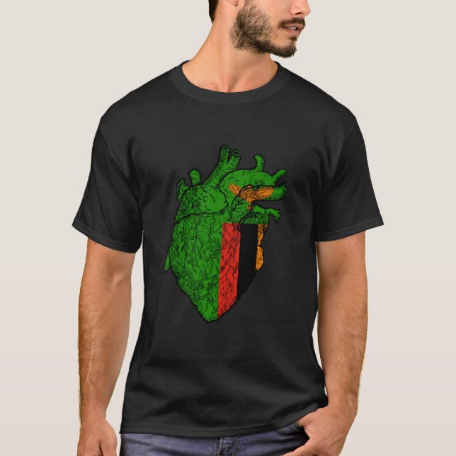 Camiseta Zambian Flag Zambian Pride Zambia Heart Zambian Ro (Frente)