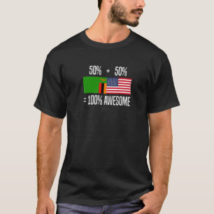 Camiseta Zambian Roots Zâmbia Prêmio Americano Zambiano