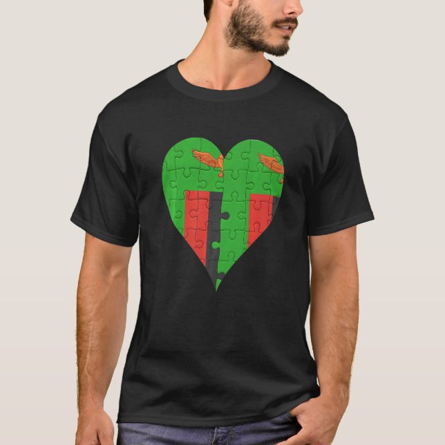 Camiseta Zambian Sinalizador Heart (Frente)