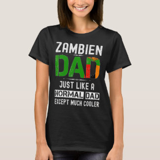 Camiseta Zambien Pai Zambia Sinalizador Men Aniversário