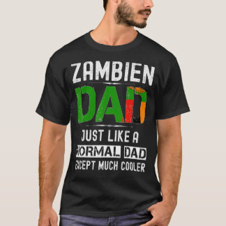Camiseta Zambien Pai Zambia Sinalizador Men Aniversário