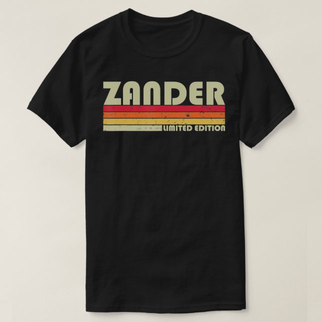 Camiseta ZANDER Gift Name Personalized Funny Retro Vintage  (Frente do Design)