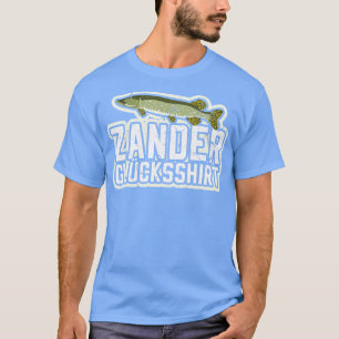 Camiseta Zander Glcksshirt Angler Geschenke Zander Angeln