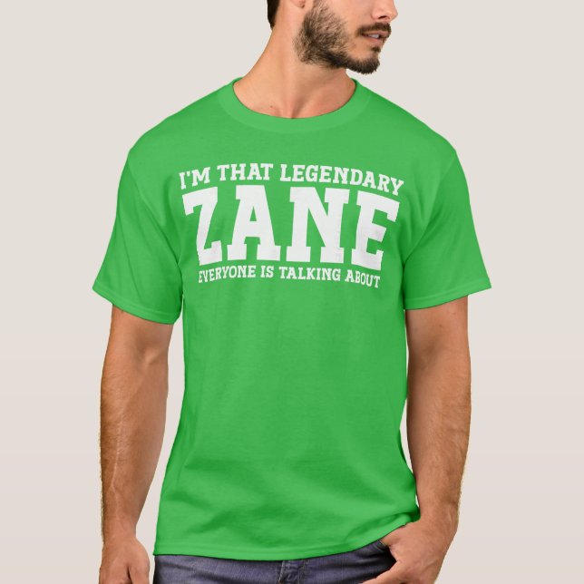 Camiseta Zane Nome Pessoal Divertido Amigos Zane (Frente)