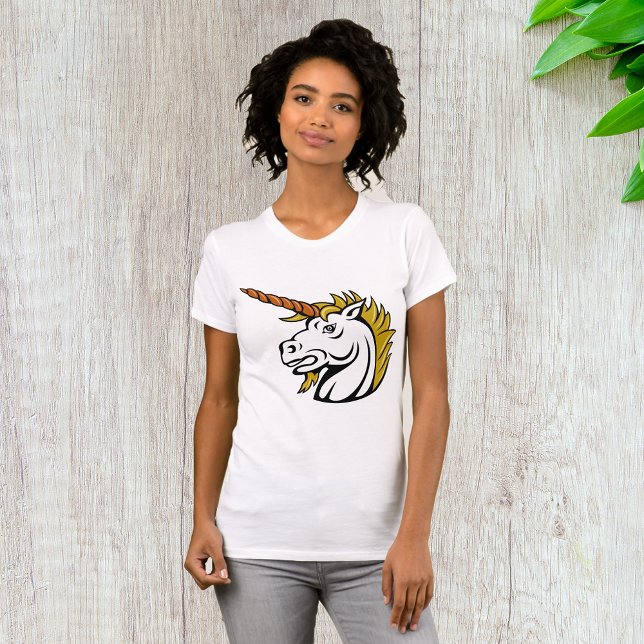 Camiseta Zangada do Unicórnio Mulher (Criador carregado)