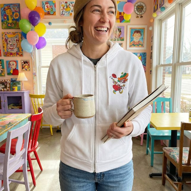 Camiseta Zany Woman Running Clown (Criador carregado)