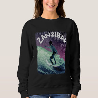 Camiseta Zanzibar Nerd Surfing Beach Palm trees Vacation