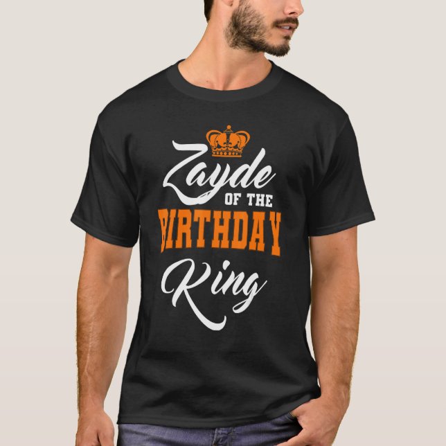 Camiseta Zayde Do Aniversário Rei Coroa Do Partido Aniversá (Frente)