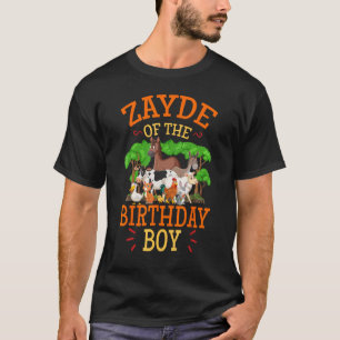 Camiseta Zayde Do Tema Da Fazenda De Animais Do Aniversário