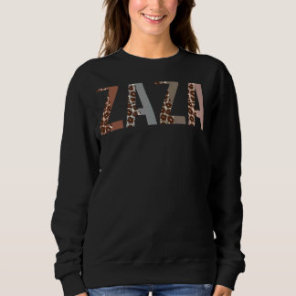 Camiseta Zaza Leopard Imprima mãe Dia de as mães giro vovó 