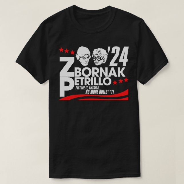 Camiseta Zbornak e Petrillo para 2024 (Frente do Design)