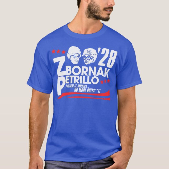 Camiseta Zbornak e Petrillo para o Presidente 2028 (Frente)