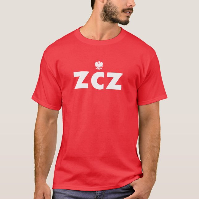 Camiseta zcz Sobrenome Tshirt polonesa (Frente)