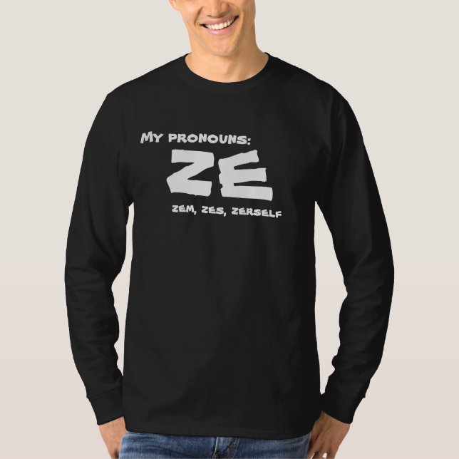 Camiseta Ze ou Pronoun Personalizado (Frente)