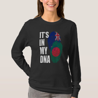 Camiseta Zealander And Bangladeshi Mix DNA Flag Heritage