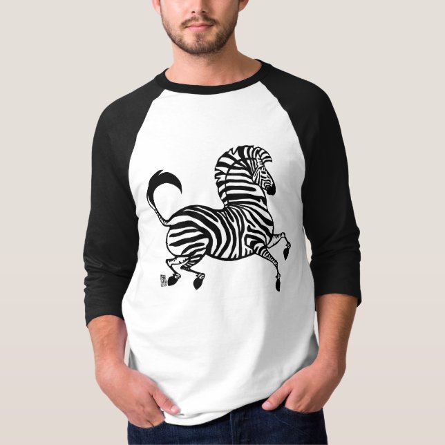 Camiseta Zebra 1 Raglan Tshirt (Frente)