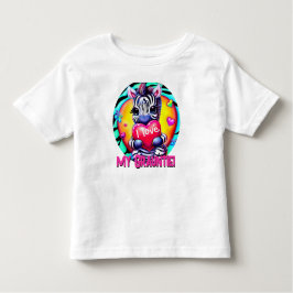 Camiseta Zebra Adorável "Eu amo minha tia-avó"