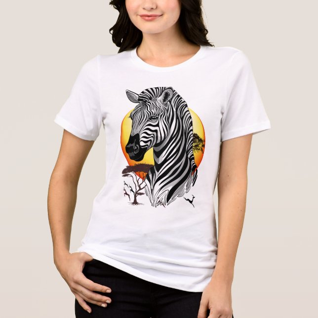 Camiseta Zebra African Savanna Wild Animal (Frente)