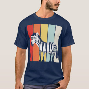 Camiseta Zebra Animal Motif Retro Vintage