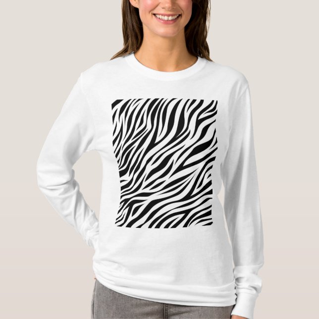 Camiseta Zebra Animal Skin Impressão Pattern-15391 (Frente)