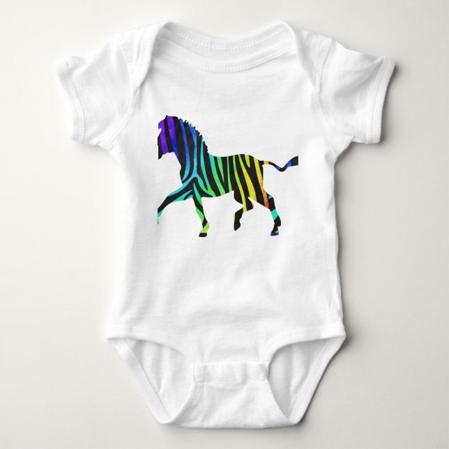 Camiseta Zebra Black e Rainbow Silhouette (Frente)