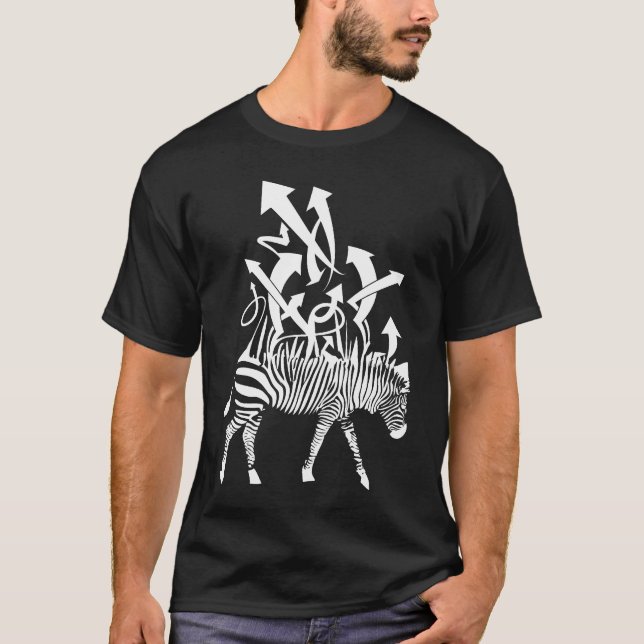 Camiseta Zebra-branco-para-escuro-camisas (Frente)