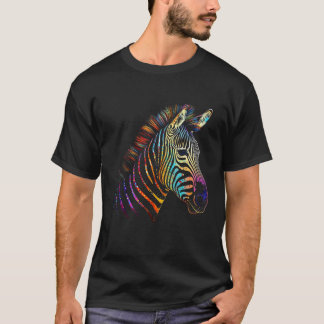 Camiseta Zebra Colorful - Art Animal Zoo Amantes de os anim