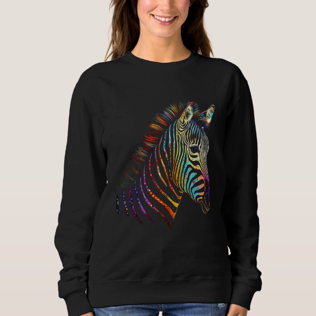 Camiseta Zebra Colourful  Animal Zoo Animal (Frente)