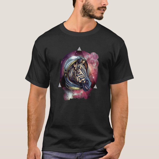 Camiseta Zebra Cosmica Zebra Zebra Zebra - Espaço Astronaut (Frente)