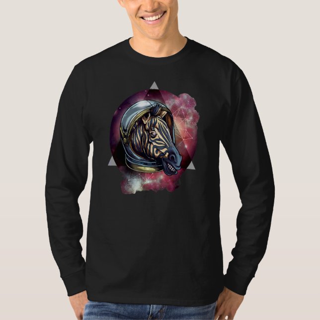 Camiseta Zebra Cosmica Zebra Zebra Zebra - Espaço Astronaut (Frente)