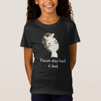 Zebra da máscara de segurança social distante